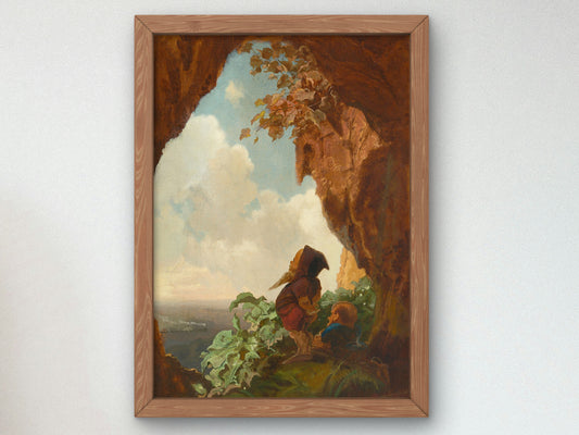 The First Railway by Carl Spitzweg 1845, Wall Art Print, Fine Art Reproduction, Museum Quality Decor, Poster