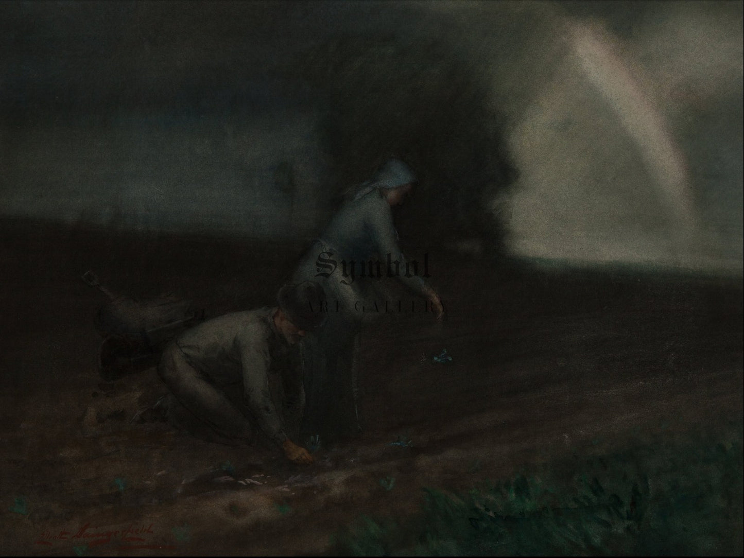 Planting Tobacco by Elliott Daingerfield, Wall Art Print, Fine Art Reproduction, Museum Quality Decor, Poster