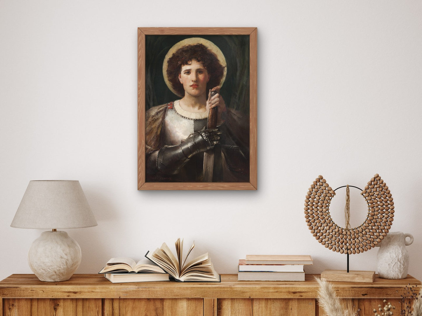 Saint Michael by Edwin Howland Blashfield 1886, Wall Art Print, Fine Art Reproduction, Museum Quality Decor, Poster