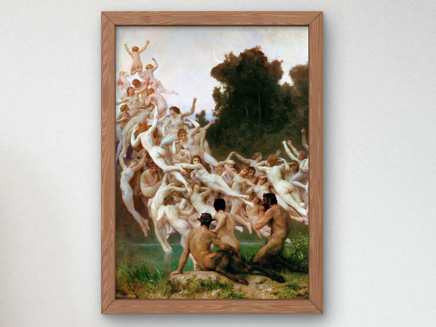 Les Oréades by William Bouguereau 1902, Wall Art Print, Fine Art Reproduction, Museum Quality Decor, Poster