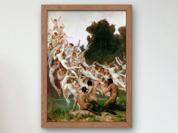 Les Oréades by William Bouguereau 1902, Wall Art Print, Fine Art Reproduction, Museum Quality Decor, Poster
