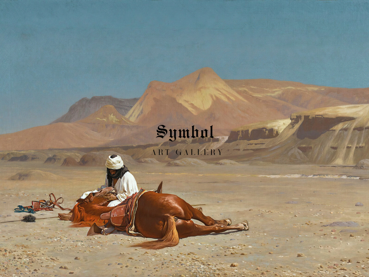 Rider and His Steed in the Desert by Jean Léon Gérôme 1868, Wall Art Print, Fine Art Reproduction, Museum Quality Decor, Poster