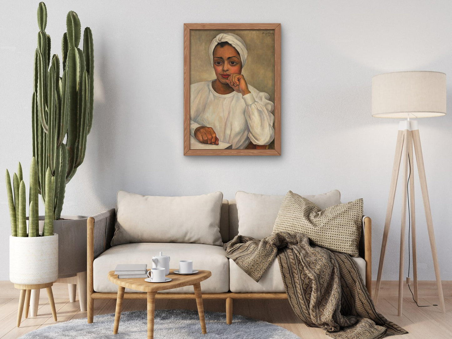 Portrait of Irma Mendoza by Diego Rivera 1950, Wall Art Print, Fine Art Reproduction, Museum Quality Decor, Poster