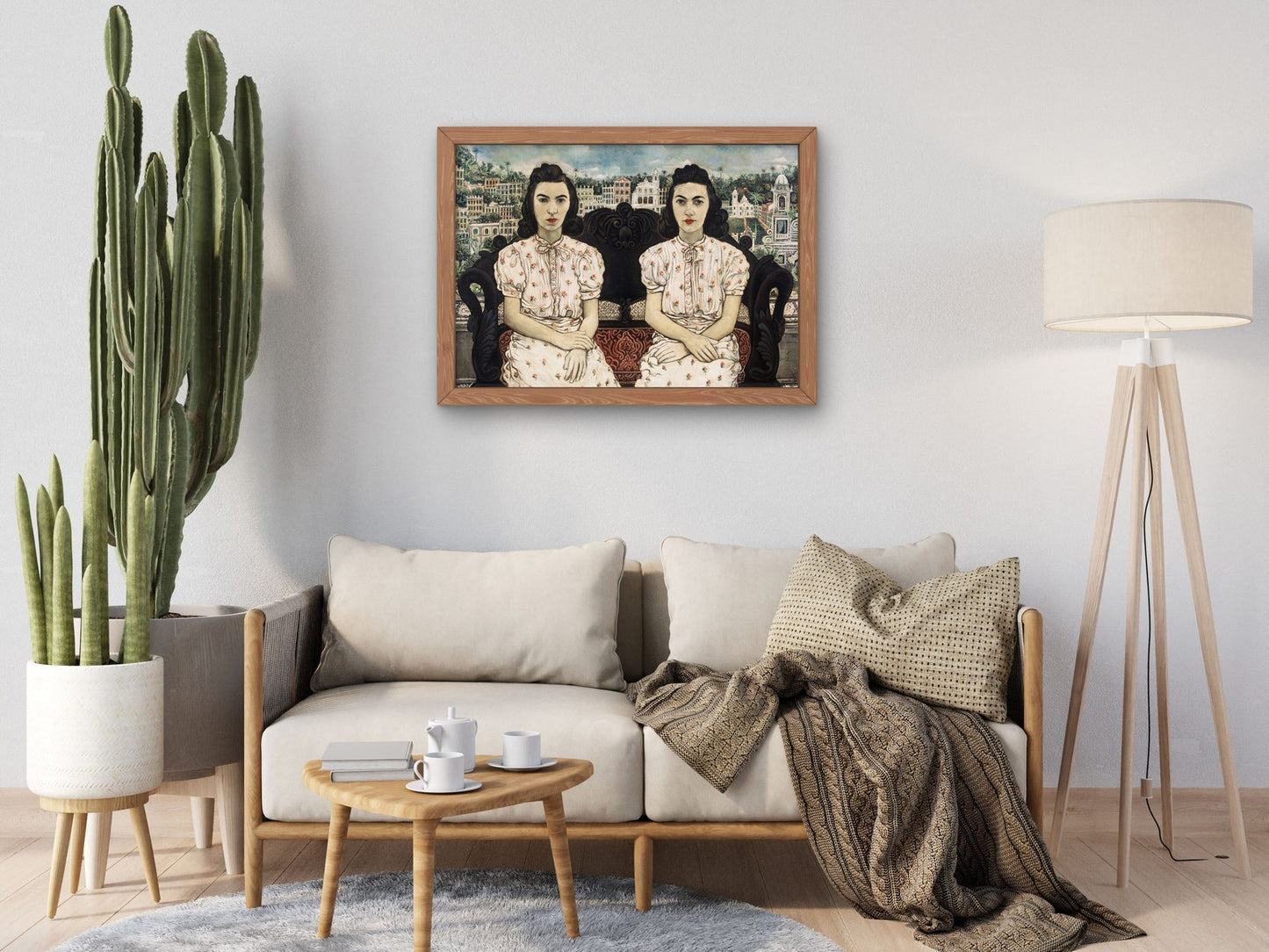Lea e Maura by Alberto da Veiga Guignard 1940, Wall Art Print, Fine Art Reproduction, Museum Quality Decor, Poster