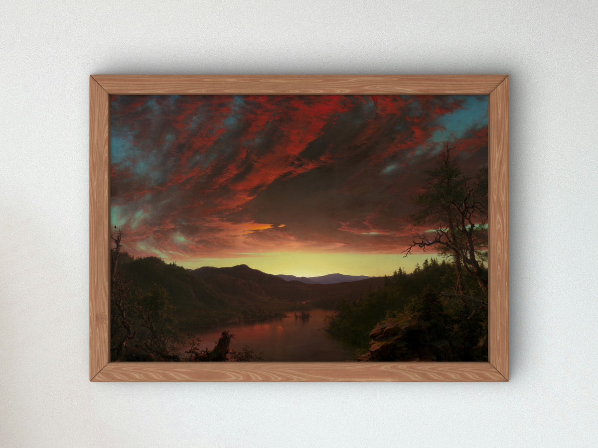 Twilight in the Wilderness by Frederic Edwin Church 1860, Wall Art Print, Fine Art Reproduction, Museum Quality Decor, Poster