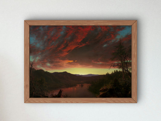 Twilight in the Wilderness by Frederic Edwin Church 1860, Wall Art Print, Fine Art Reproduction, Museum Quality Decor, Poster