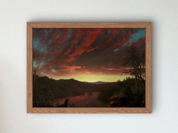 Twilight in the Wilderness by Frederic Edwin Church 1860, Wall Art Print, Fine Art Reproduction, Museum Quality Decor, Poster