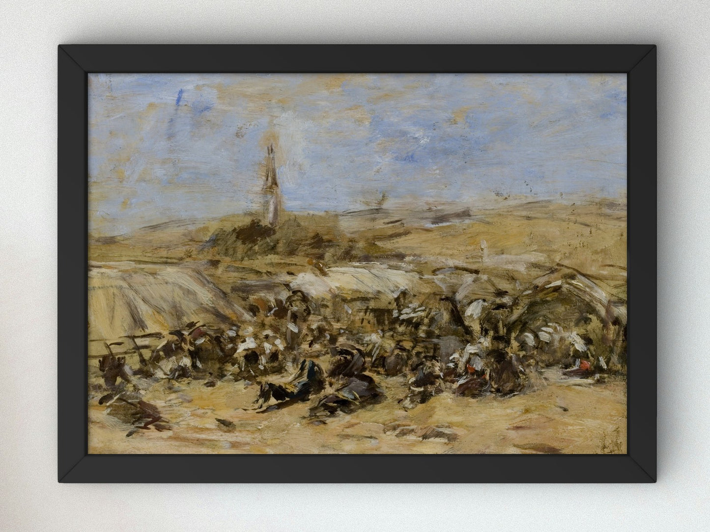 Le Pardon de Sainte Anne la Palud by Eugène Boudin 1858, Wall Art Print, Fine Art Reproduction, Museum Quality Decor, Poster