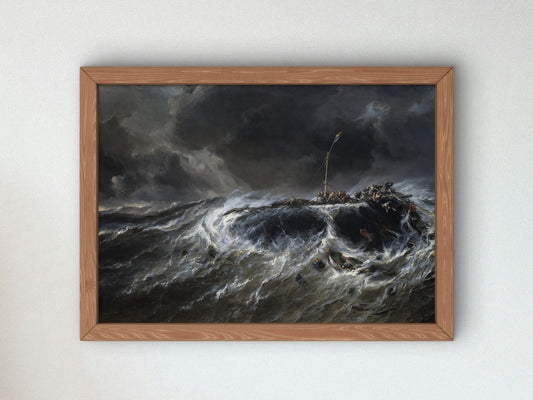 Wreck of the Three Masted Emily by Eugène Isabey 1865, Wall Art Print, Fine Art Reproduction, Museum Quality Decor, Poster