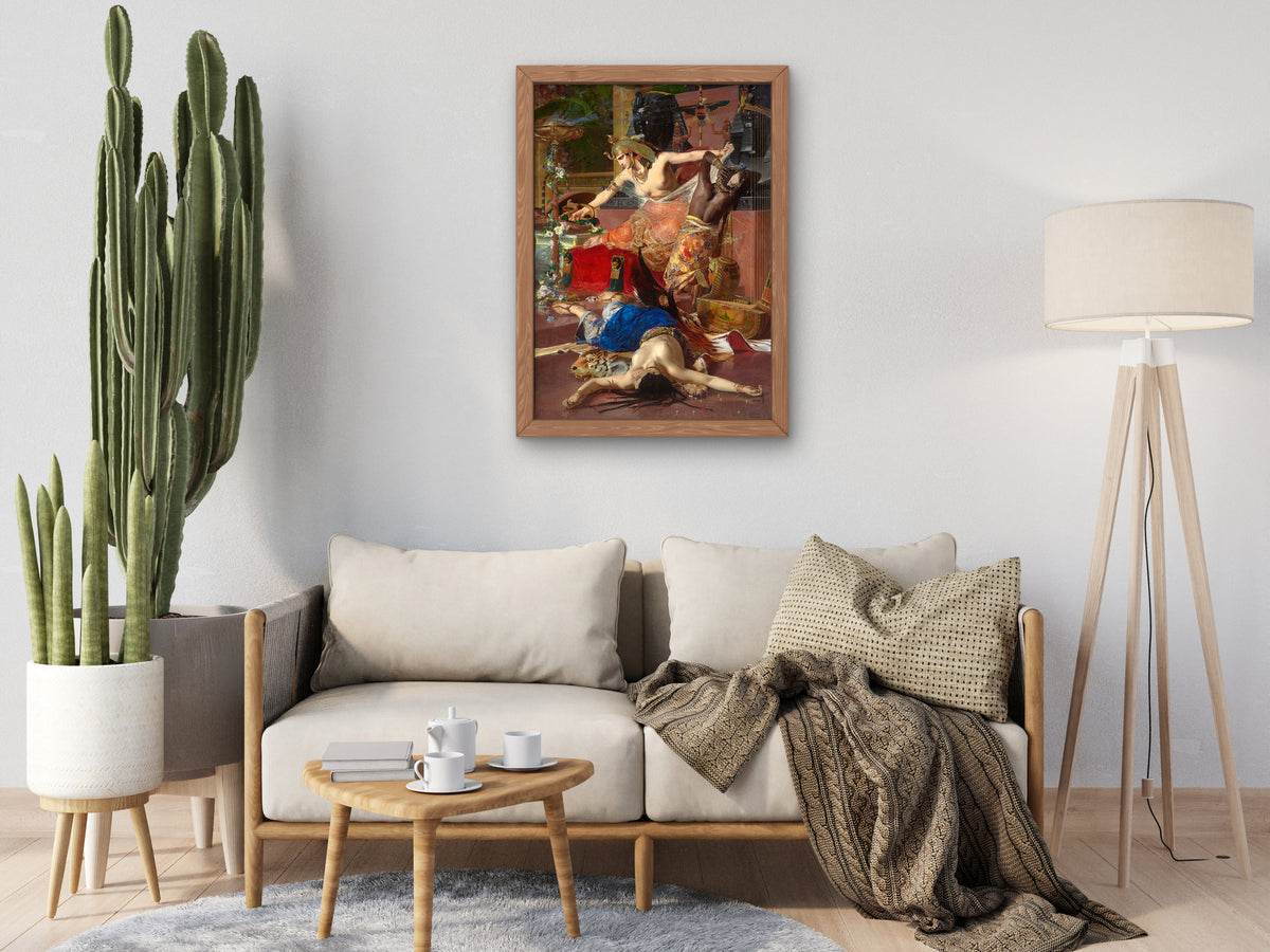 Cleopatra by Julius Kronberg 1883, Wall Art Print, Fine Art Reproduction, Museum Quality Decor, Poster