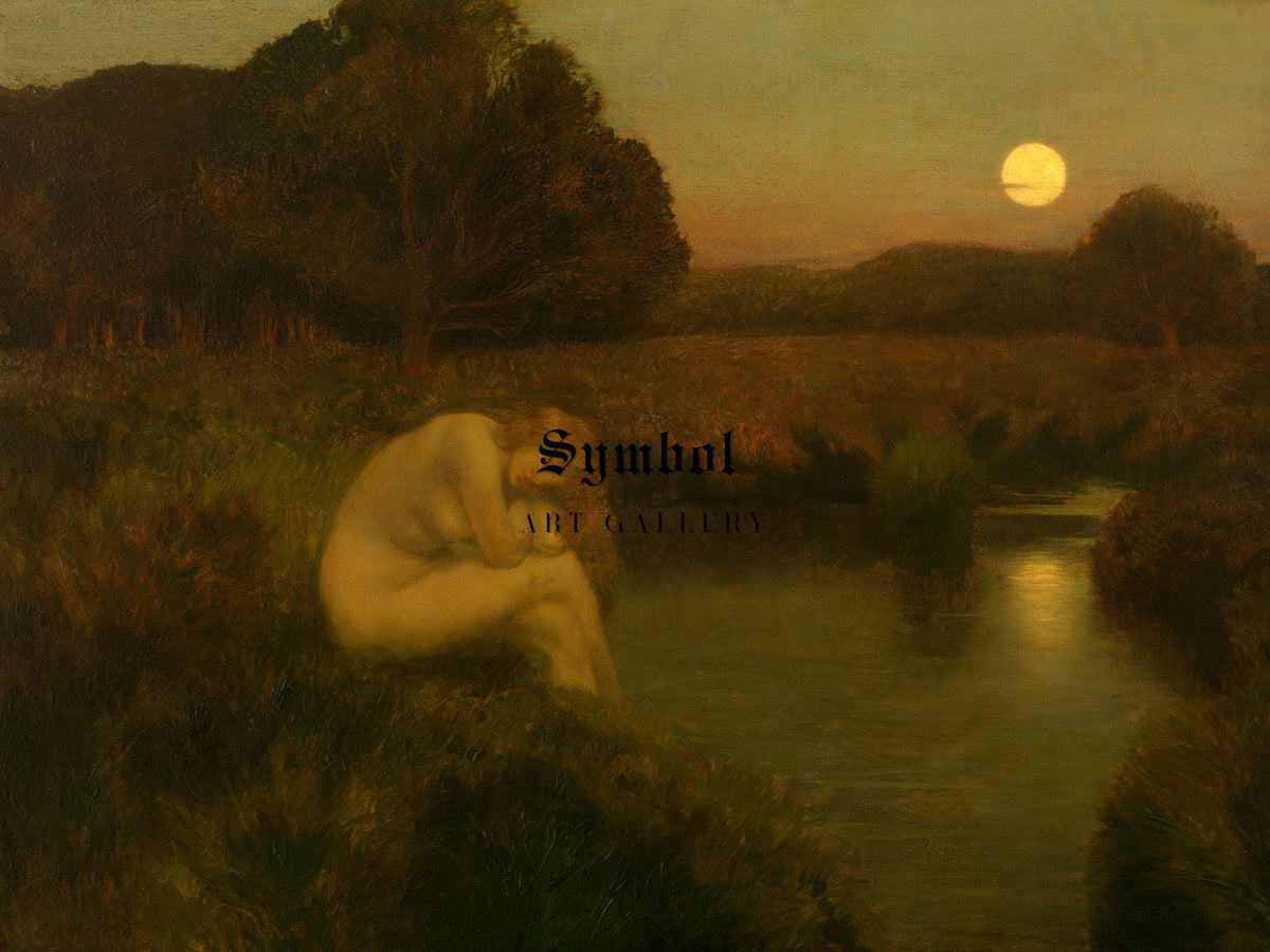 At Nightfall by Émile René Ménard, Wall Art Print, Fine Art Reproduction, Museum Quality Decor, Poster