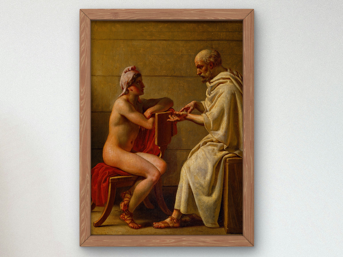 Socrates and Alcibiades by Christoffer Wilhelm Eckersberg 1813, Wall Art Print, Fine Art Reproduction, Museum Quality Decor, Poster