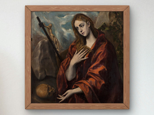 Penitent Magdalena by El Greco 1590, Wall Art Print, Fine Art Reproduction, Museum Quality Decor, Poster