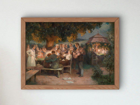 Beim Heurigen by Rudolf Alfred Höger, Wall Art Print, Fine Art Reproduction, Museum Quality Decor, Poster