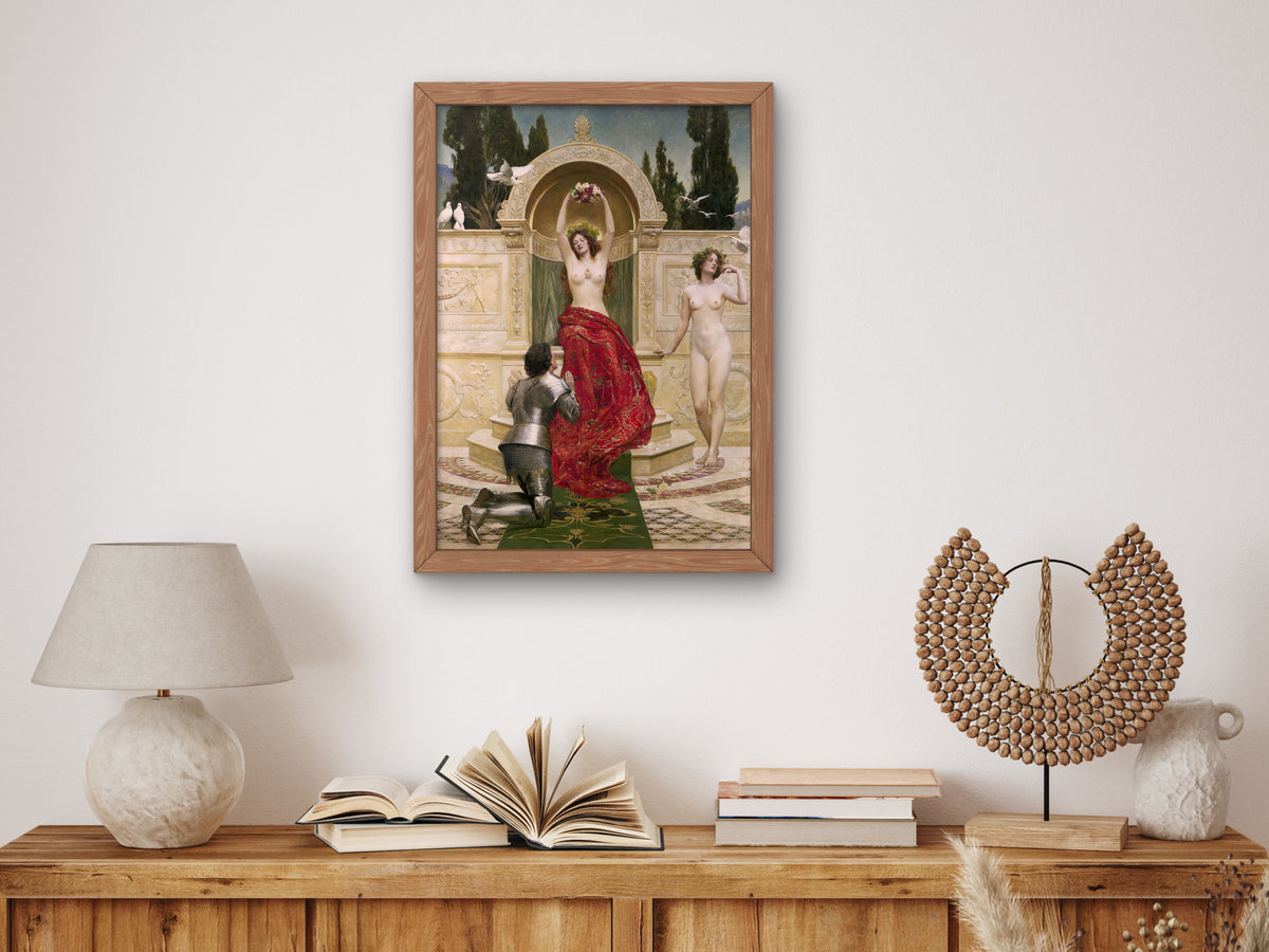 Tannhäuser in the Venusberg by John Collier 1901, Wall Art Print, Fine Art Reproduction, Museum Quality Decor, Poster