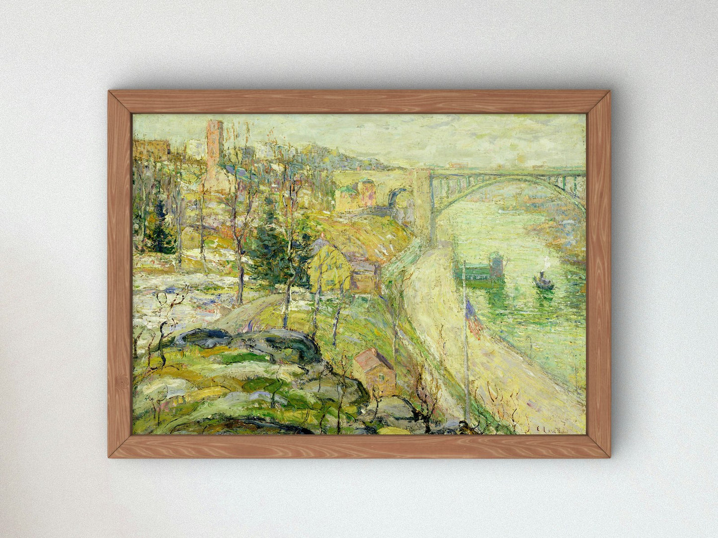 Washington Bridge New York City by Ernest Lawson 1920, Wall Art Print, Fine Art Reproduction, Museum Quality Decor, Poster