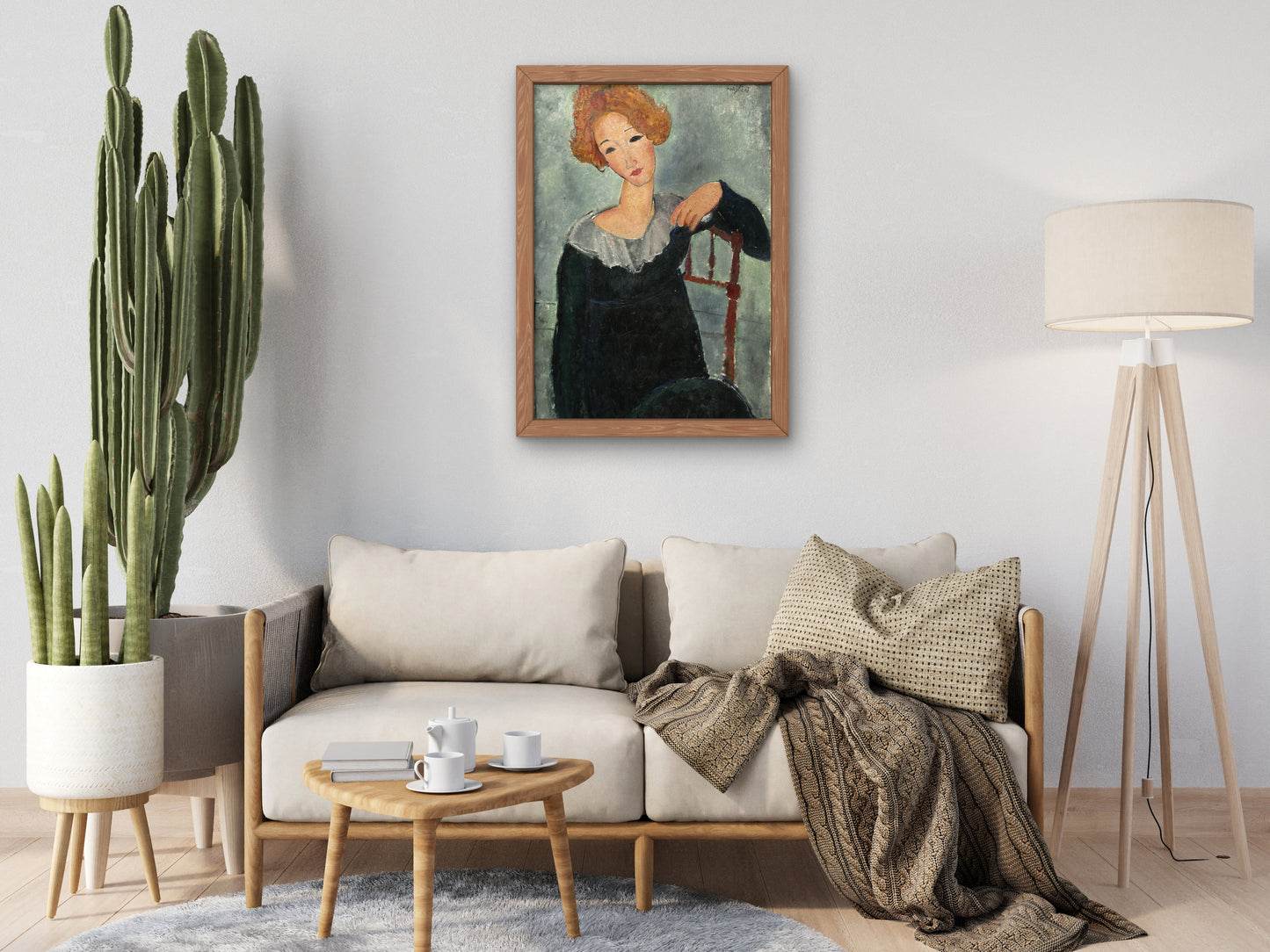 Woman with Red Hair by Amedeo Modigliani 1917, Wall Art Print, Fine Art Reproduction, Museum Quality Decor, Poster