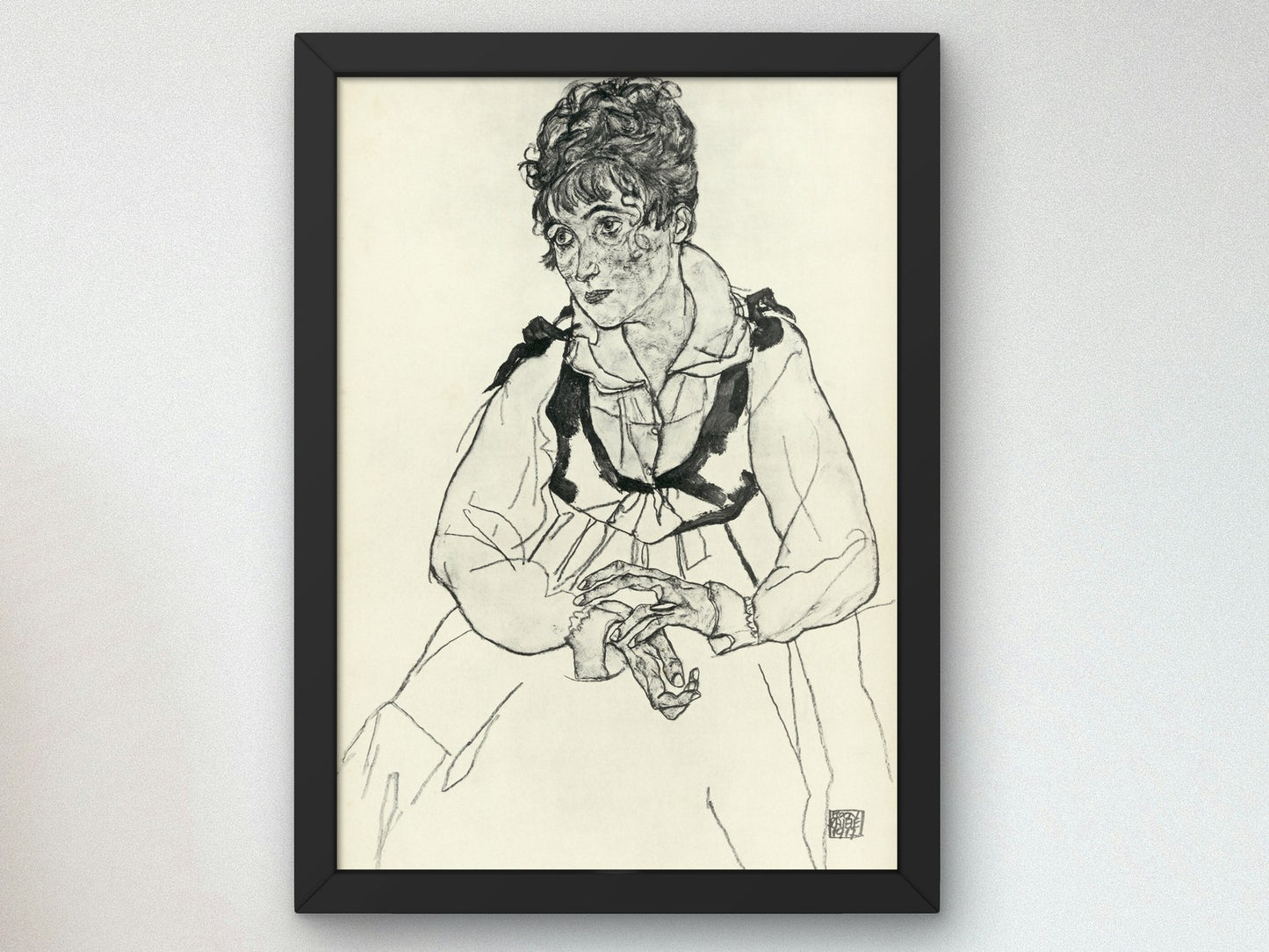 Portrait of a Woman by Egon Schiele 1917, Wall Art Print, Fine Art Reproduction, Museum Quality Decor, Poster