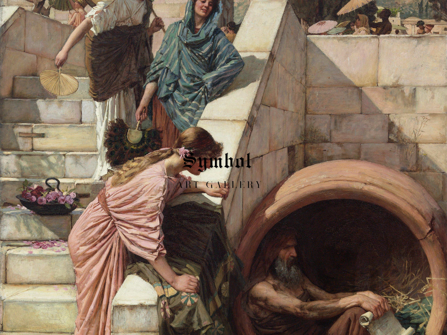 Diogenes by John William Waterhouse 1882, Wall Art Print, Fine Art Reproduction, Museum Quality Decor, Poster