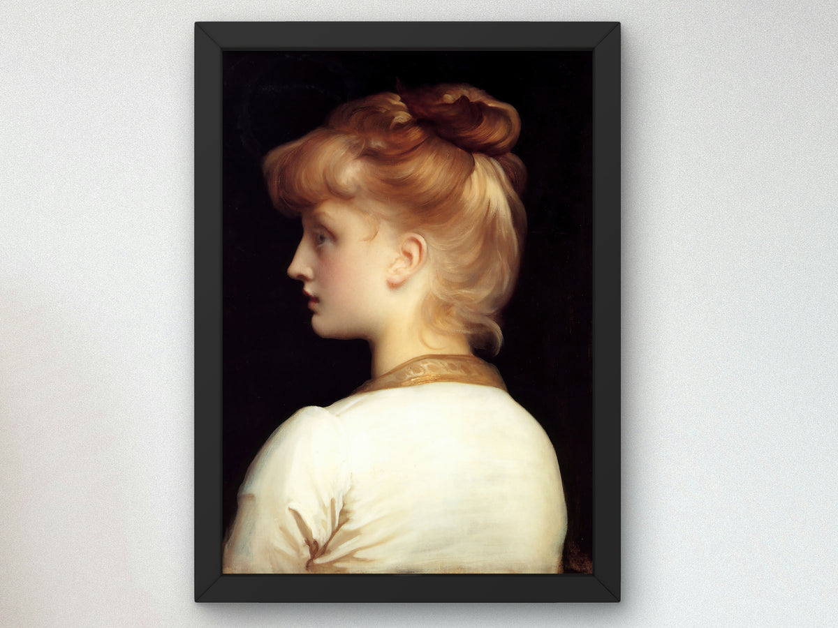 A Girl by Frederic Leighton, Wall Art Print, Fine Art Reproduction, Museum Quality Decor, Poster
