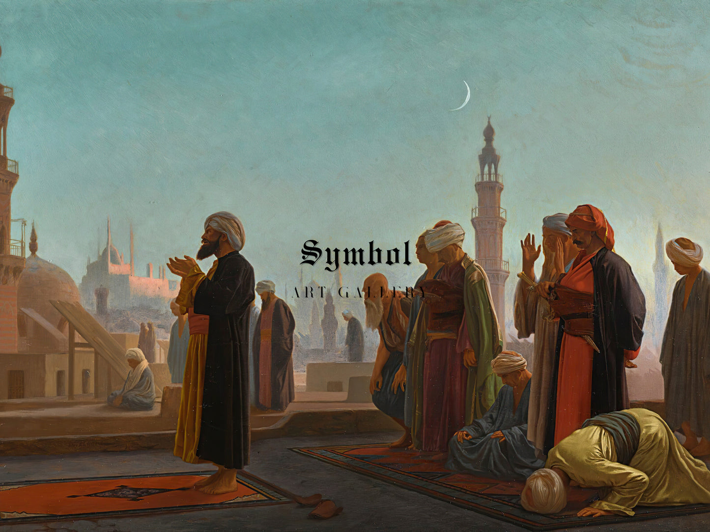 Evening Prayer Cairo by Jean Léon Gérôme 1865, Wall Art Print, Fine Art Reproduction, Museum Quality Decor, Poster