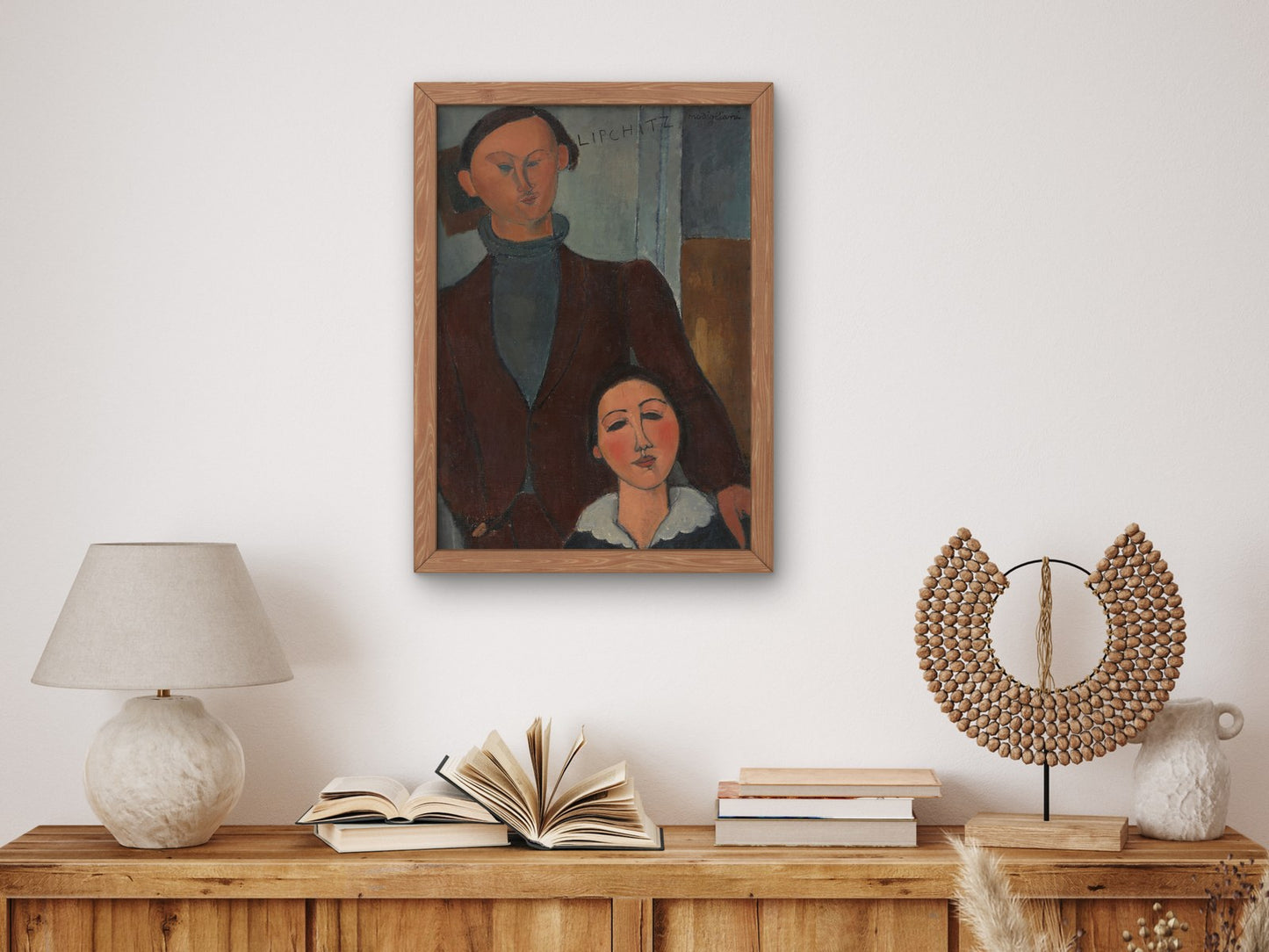 Jacques and Berthe Lipchitz by Amedeo Modigliani 1916, Wall Art Print, Fine Art Reproduction, Museum Quality Decor, Poster