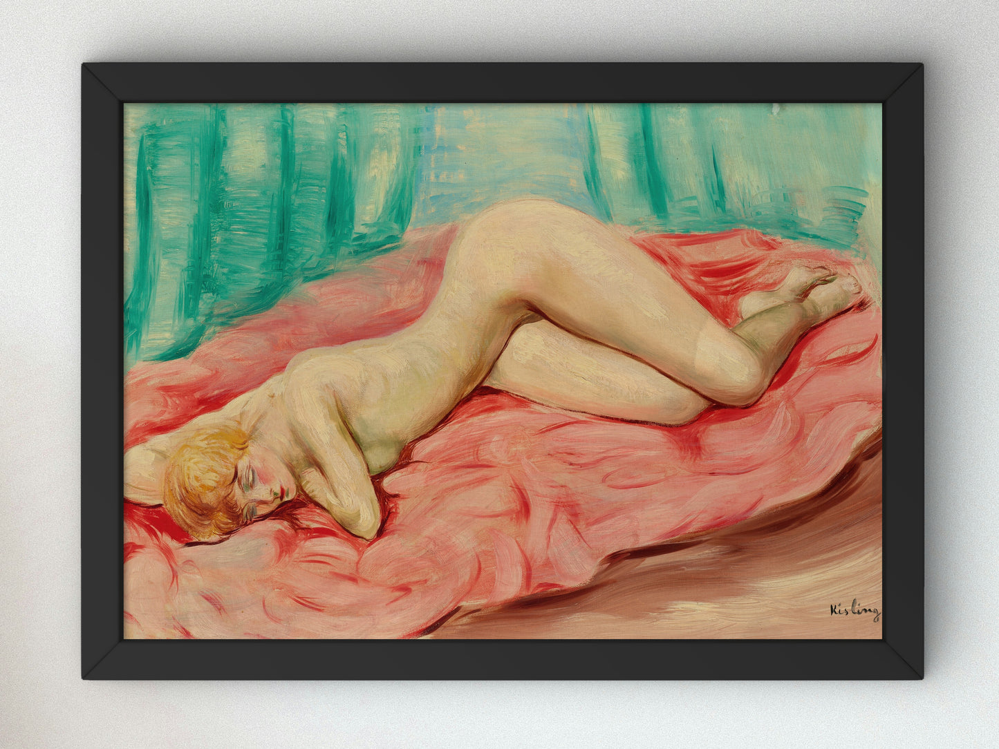 Reclining Nude by Moïse Kisling 1938, Wall Art Print, Fine Art Reproduction, Museum Quality Decor, Poster