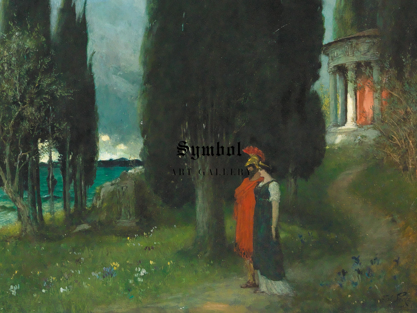 Peaceful Evening by Ferdinand Leeke, Wall Art Print, Fine Art Reproduction, Museum Quality Decor, Poster