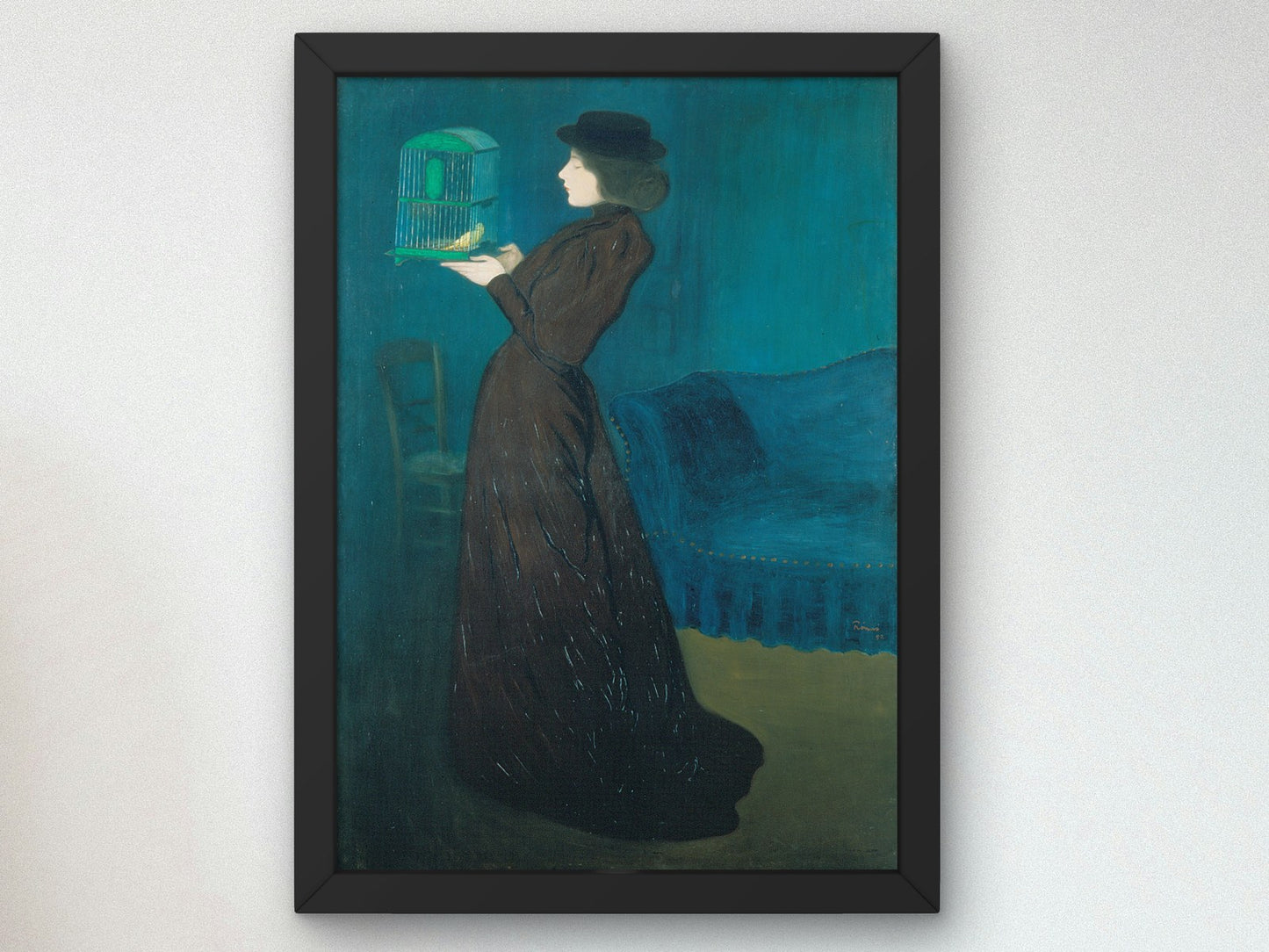 Woman with a Birdcage by József Rippl Rónai 1892, Wall Art Print, Fine Art Reproduction, Museum Quality Decor, Poster