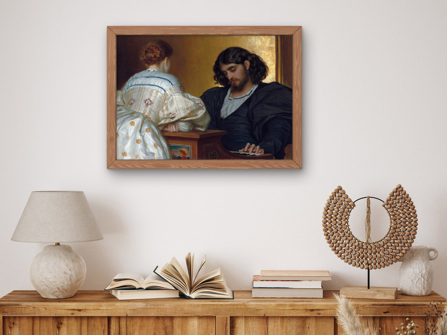 Golden Hours by Frederic Leighton 1864, Wall Art Print, Fine Art Reproduction, Museum Quality Decor, Poster