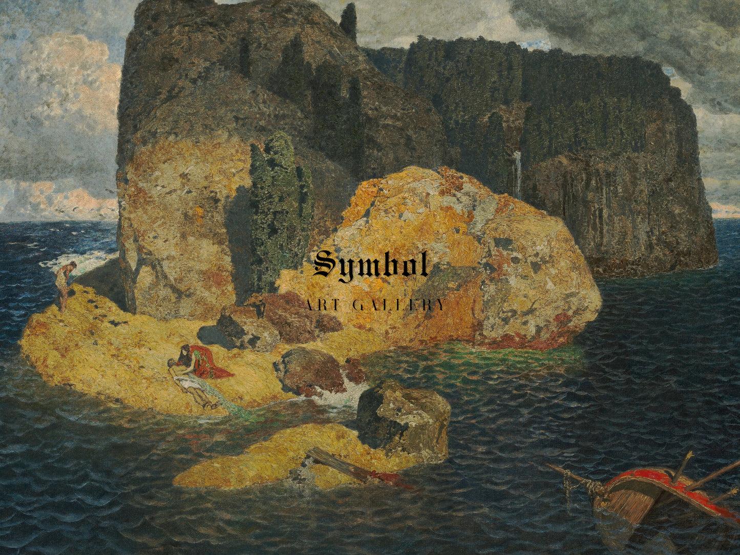 Island Shipwreck by Alexander Rothaug, Wall Art Print, Fine Art Reproduction, Museum Quality Decor, Poster