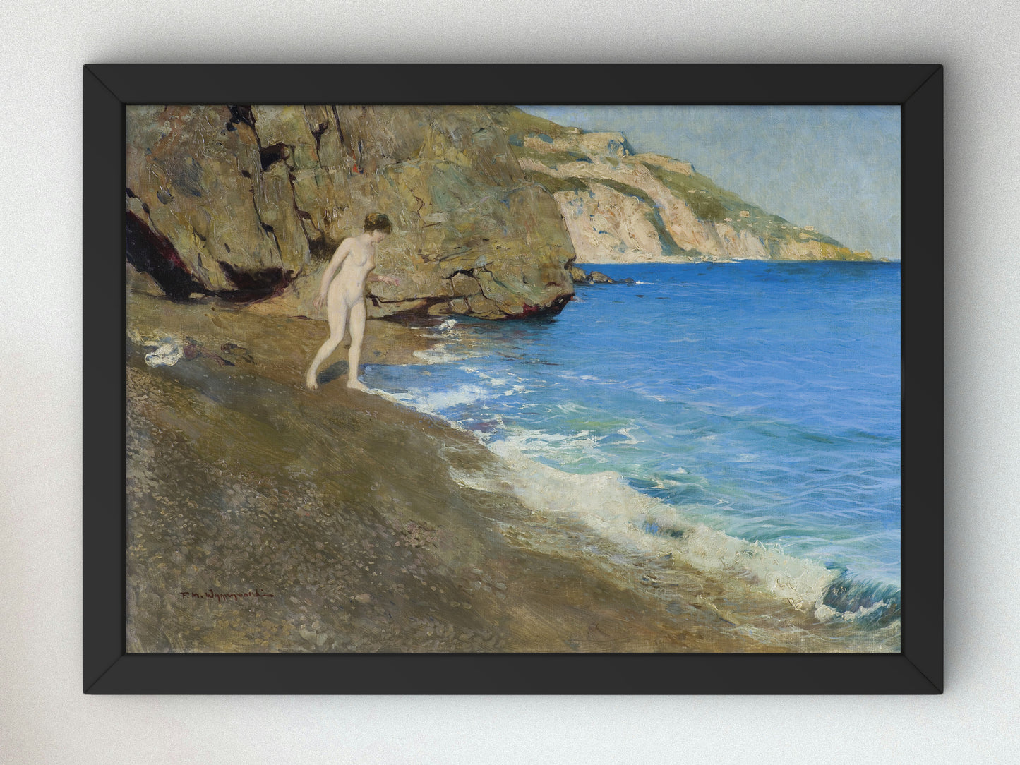 By the Seashore by Feliks Michał Wygrzywalski 1890, Wall Art Print, Fine Art Reproduction, Museum Quality Decor, Poster