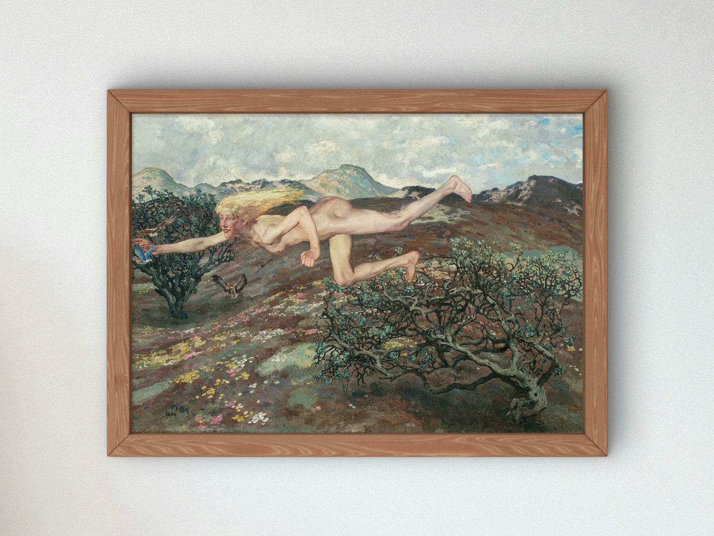The Bride of the Wind by Martin Brandenburg 1899, Wall Art Print, Fine Art Reproduction, Museum Quality Decor, Poster