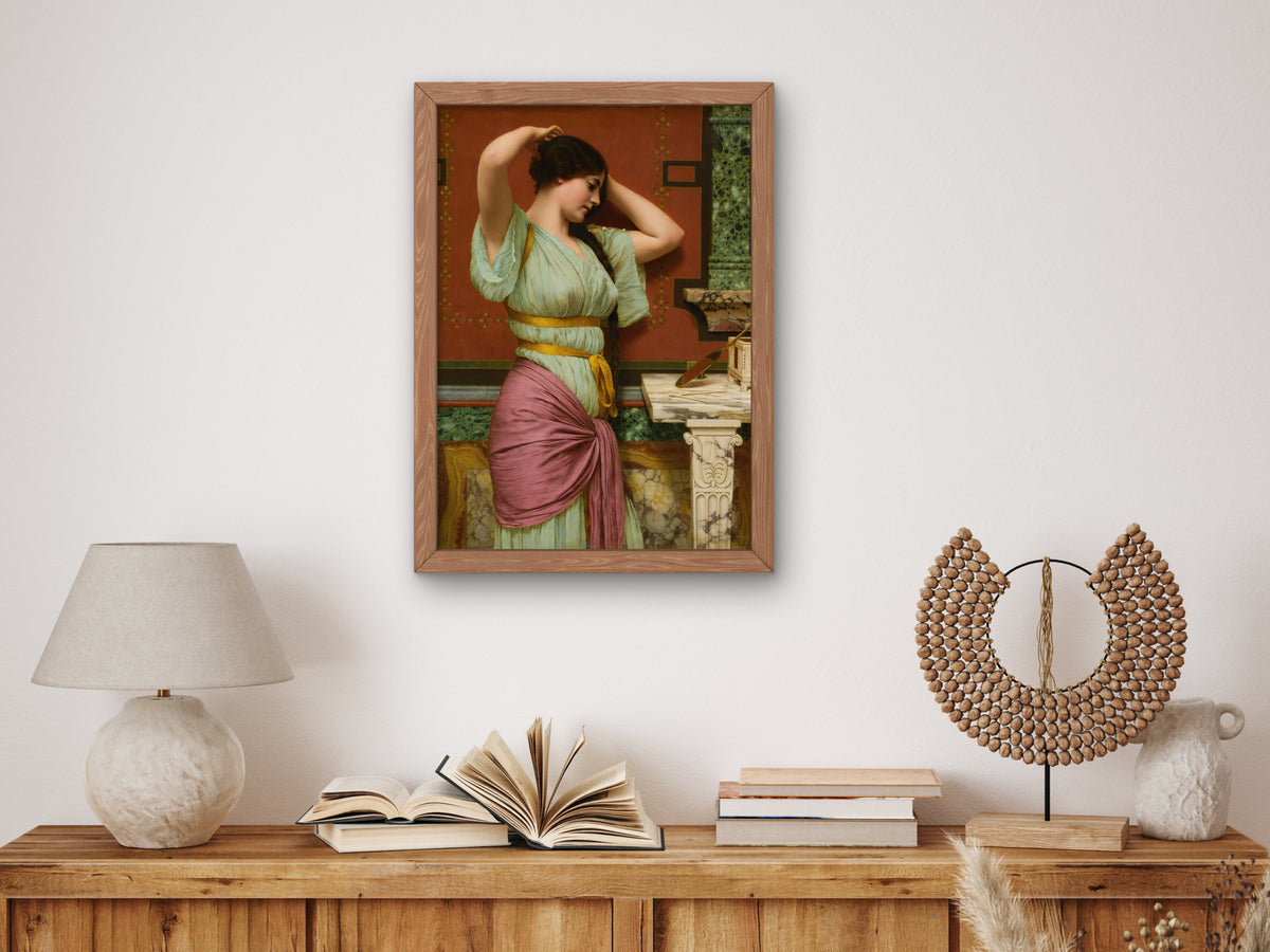 Julia by John William Godward 1914, Wall Art Print, Fine Art Reproduction, Museum Quality Decor, Poster