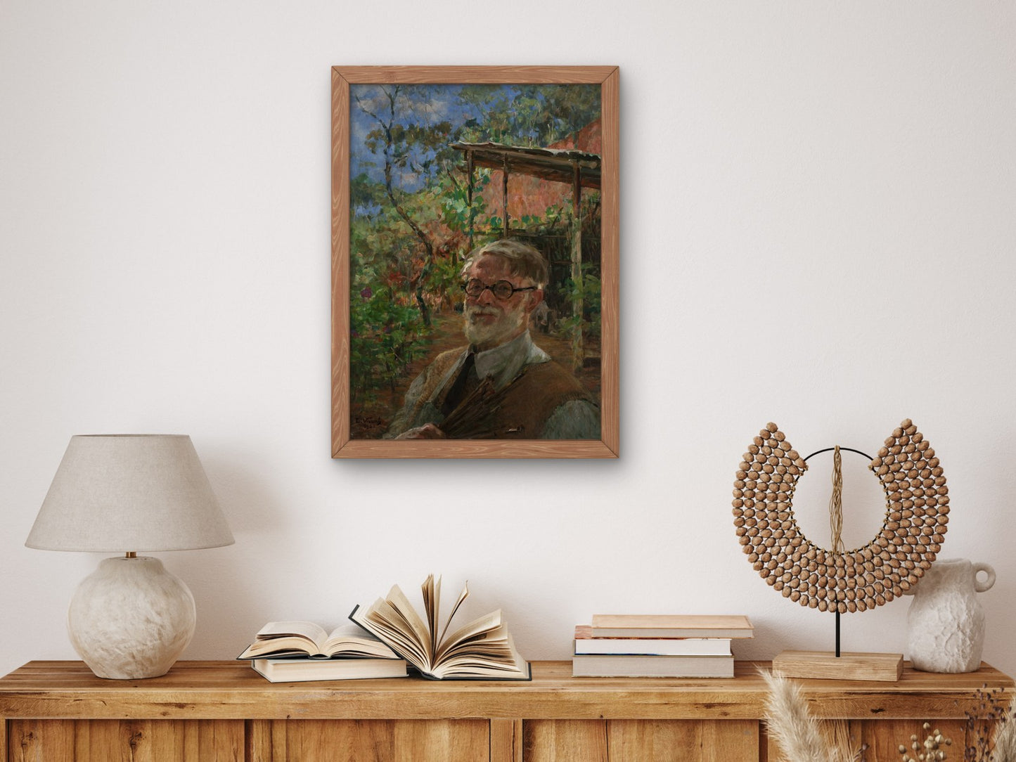 Self Portrait Outdoors by Eliseu Visconti 1943, Wall Art Print, Fine Art Reproduction, Museum Quality Decor, Poster