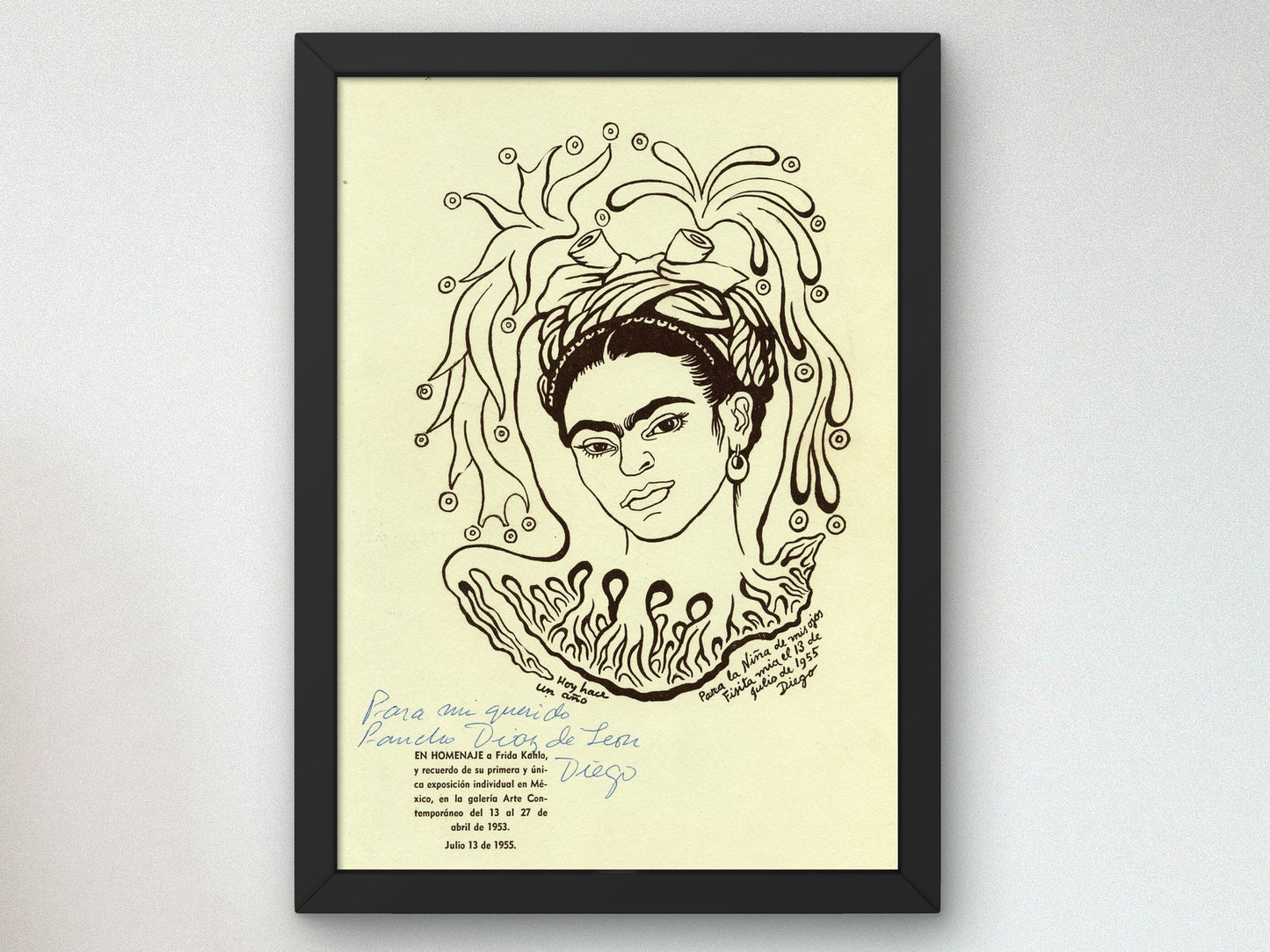 Frida by Diego Rivera 1955, Wall Art Print, Fine Art Reproduction, Museum Quality Decor, Poster