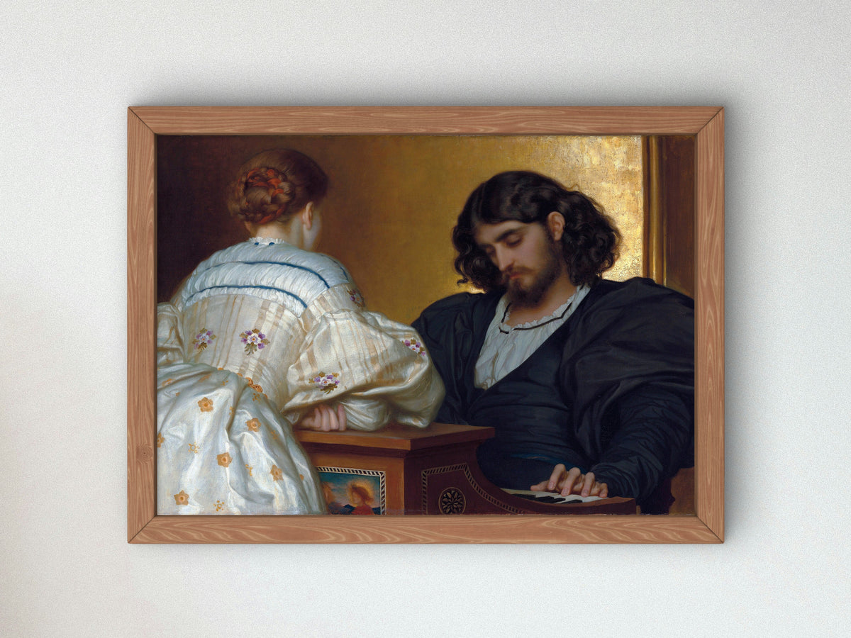 Golden Hours by Frederic Leighton 1864, Wall Art Print, Fine Art Reproduction, Museum Quality Decor, Poster