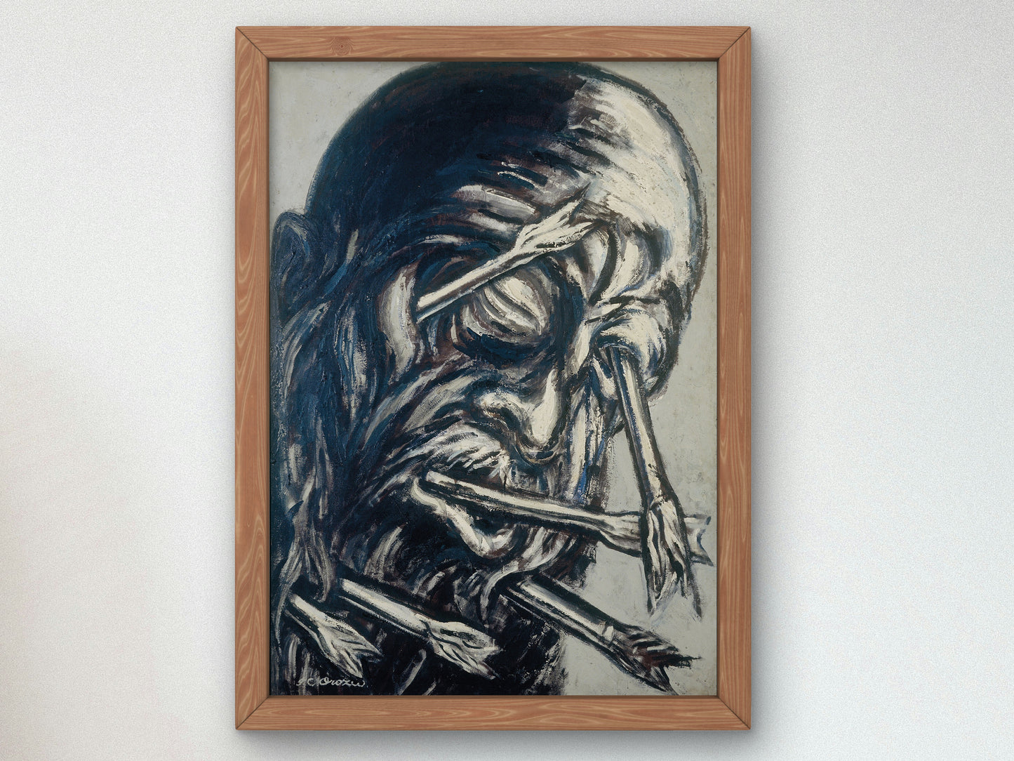 Head Pierced with Arrows by José Clemente Orozco 1947, Wall Art Print, Fine Art Reproduction, Museum Quality Decor, Poster