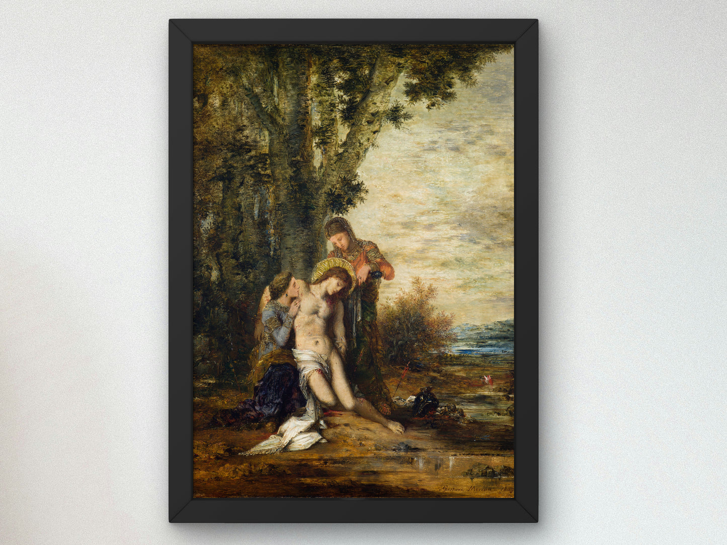The Martyred Saint Sebastian by Gustave Moreau 1869, Wall Art Print, Fine Art Reproduction, Museum Quality Decor, Poster