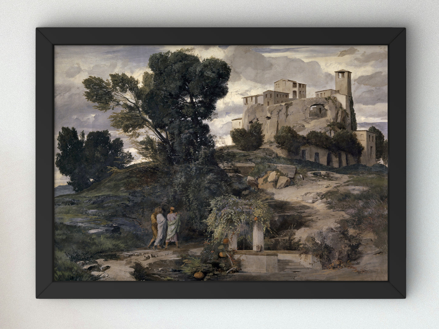 On the Way to Emmaus by Arnold Böcklin 1868, Wall Art Print, Fine Art Reproduction, Museum Quality Decor, Poster