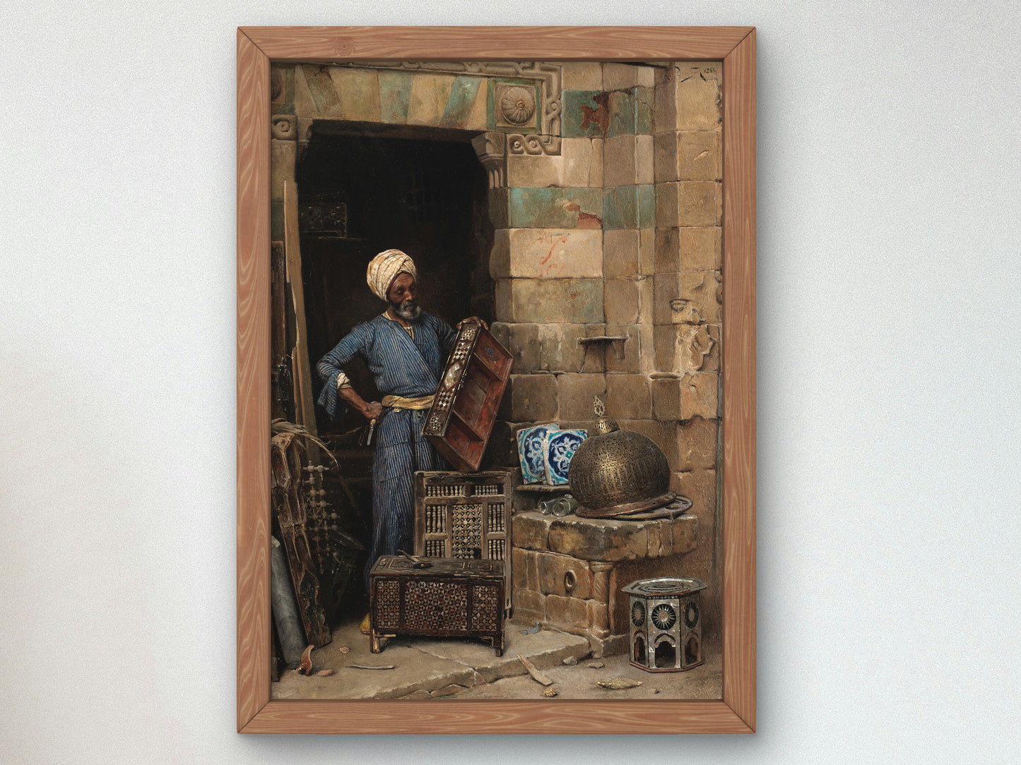 The Woodworker by Ludwig Deutsch 1884, Wall Art Print, Fine Art Reproduction, Museum Quality Decor, Poster