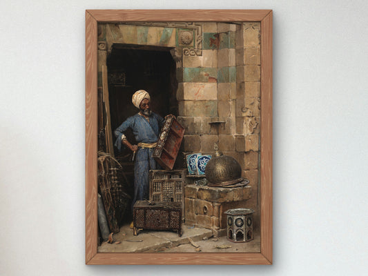 The Woodworker by Ludwig Deutsch 1884, Wall Art Print, Fine Art Reproduction, Museum Quality Decor, Poster