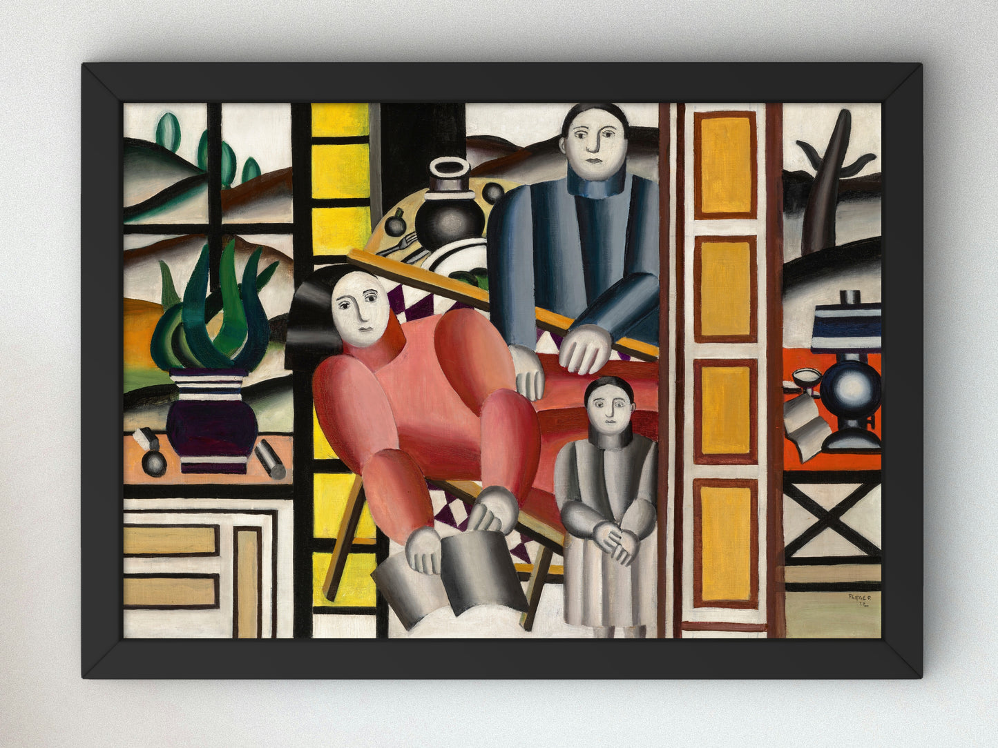 Three Figures in Front of the Garden by Fernand Léger 1922, Wall Art Print, Fine Art Reproduction, Museum Quality Decor, Poster