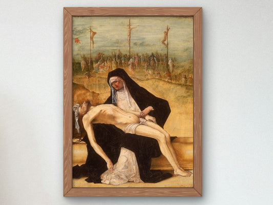 Pietà by Ercole de' Roberti 1484, Wall Art Print, Fine Art Reproduction, Museum Quality Decor, Poster