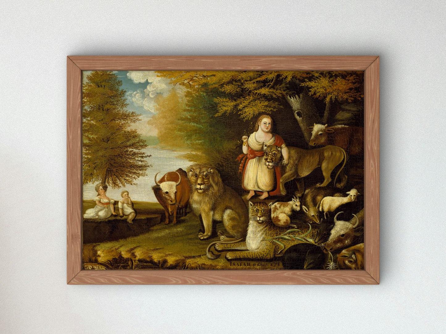 Peaceable Kingdom by Edward Hicks 1830, Wall Art Print, Fine Art Reproduction, Museum Quality Decor, Poster