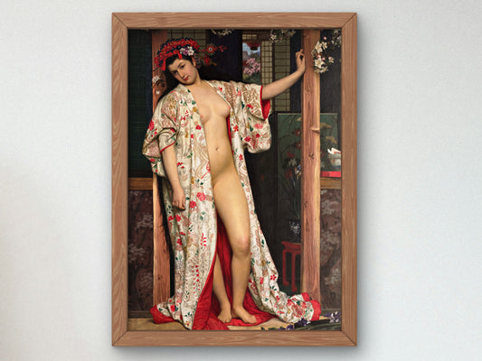 The Japanese Woman at the Bath by James Tissot 1864, Wall Art Print, Fine Art Reproduction, Museum Quality Decor, Poster