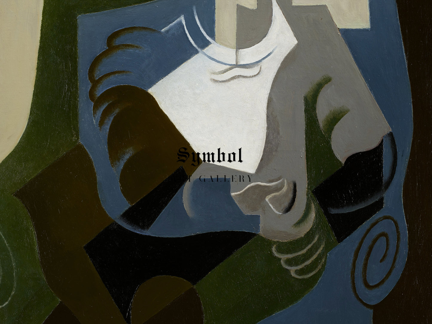 Seated Harlequin by Juan Gris 1920, Wall Art Print, Fine Art Reproduction, Museum Quality Decor, Poster