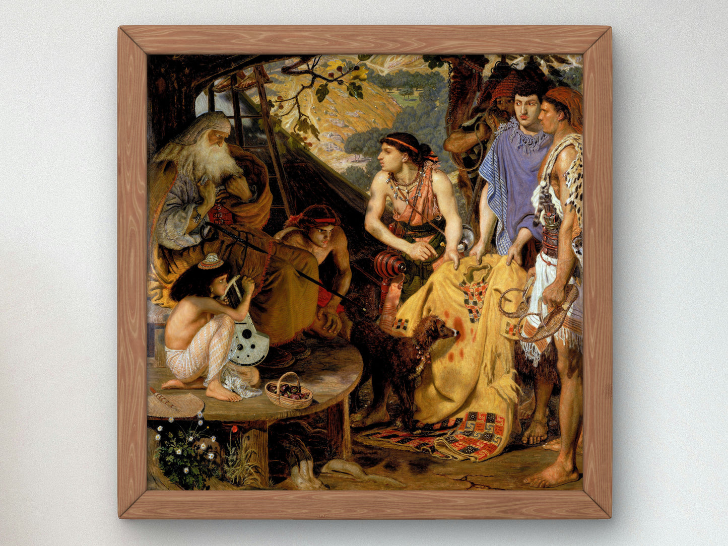 The Coat of Many Colours by Ford Madox Brown 1866, Wall Art Print, Fine Art Reproduction, Museum Quality Decor, Poster