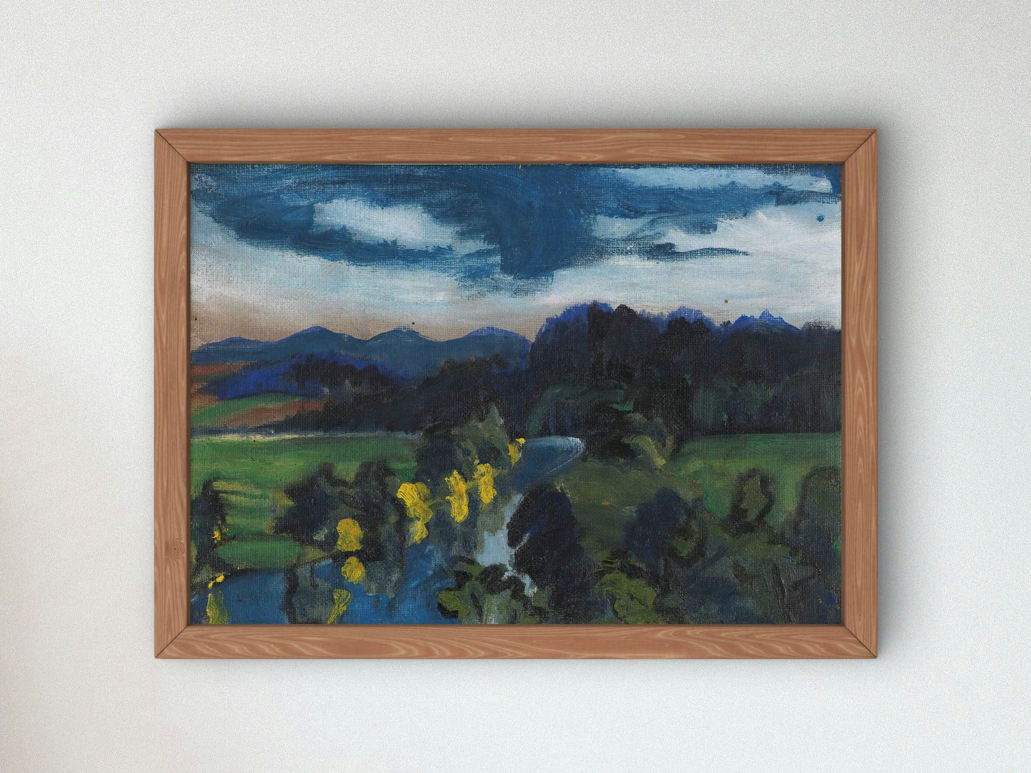Die Mulde bei Lichtenwalde by Ernst Ludwig Kirchner 1903, Wall Art Print, Fine Art Reproduction, Museum Quality Decor, Poster