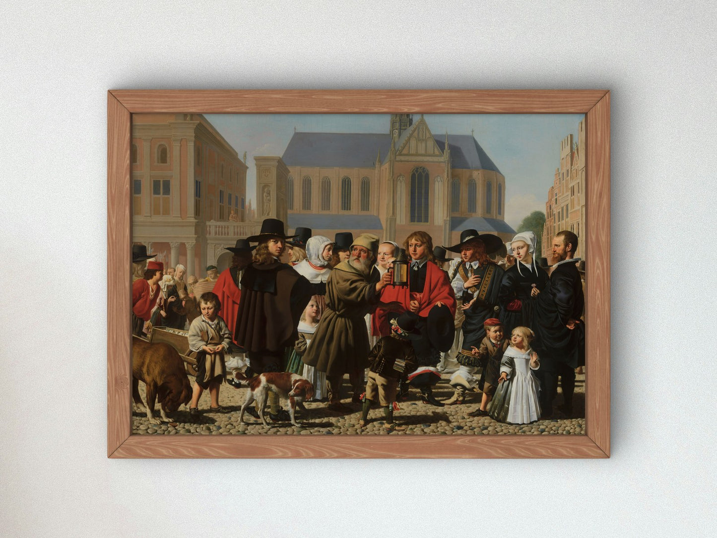 Diogenes Looking for an Honest Man by Caesar van Everdingen 1652, Wall Art Print, Fine Art Reproduction, Museum Quality Decor, Poster